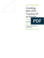 Creating Axi-Lite Custom IP' in Vivado: Lab For COMP4601