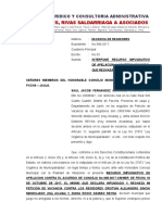 Apelación A Acuerdo de Concejo Municipal Que Rechaza Vacancia de Alcalde Distrital