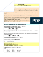 Revision Complex Numbers