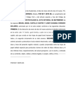 Acta de Ptotocolizacion de Acra de Matrimonio