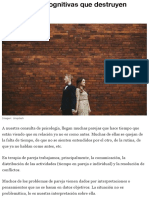 Distorsiones Cognitivas Que Destruyen Parejas