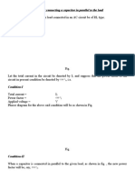 Power Factor Improvement by Connecting A Capacitor in Parallel To The Load