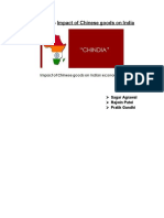 A Case Study On - Impact of Chinese Goods On India