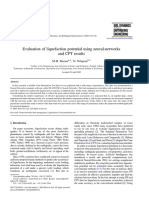 Evaluation of Liquefaction Potential Using Neural-Networks and CPT Results