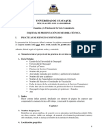 Esquema de Presentación Memoria Tecnica Practicas PDF