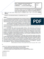 8 Ano Manhã Atividade Avaliativa o Alienista