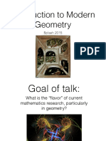 Introduction To Modern Geometry