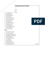 Estimating HVAC Checklist