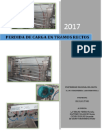 Perdida de Carga en Tramos Rectos