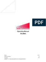 Operating Manual PA 8000: Edition 11.01 Software Revision 1.9 PA Subject To Technical Modifications and Errors