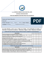 Ficha Estandarizada de Observacion Practica Docente