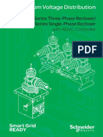 Medium Voltage Distribution: U-Series Three-Phase Recloser/ W-Series Single-Phase Recloser With ADVC Controller