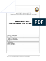 Expt 2 Performance of A Steam Plant