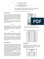 Informe de Laboratorio Caida Libre de Cuerpos