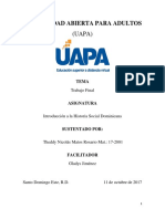 Trabajo Final Introducción A La Historia Social Dominicana