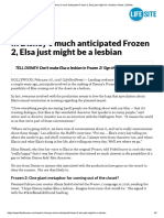 In Disney's Much Anticipated Frozen 2, Elsa Just Might Be A Lesbian - News - LifeSite