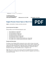 Engine Pressure Sensor Open or Short Circuit - Test