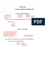 Works Cited MLA Format, MLA Handbook, 8 Edition, 2016: Print Book - Single (One) Author