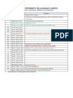 Abasyn University Islamabad Campus: Academic Calendar - Spring 2018 Semester