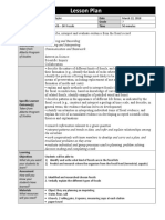 Science Lesson Plan - March 22