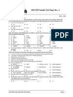 NIFT (B.des) GAT Sample Paper 1