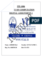 ITE-1006 Theory of Computation Digital Assignment-1