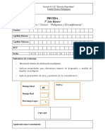 Prueba 7° Año Círculo y Circunferencia