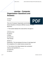 Questions and Answers On Memory System