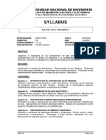 Syllabus Ee-335 Alta Tensión I