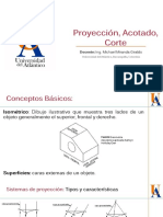 Proyeccion Ortogonal, Acotado, Corte.