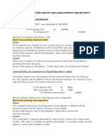 Journal Entry For Fixed Deposit