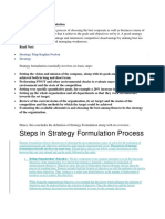 Steps in Strategy Formulation Process: Strategy Map Kaplan Norton Strategy