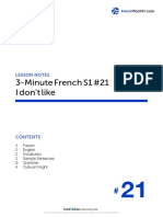 3-Minute French S1 #21 I Don't Like: Lesson Notes