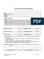 Cooling Tower Construction Checklist