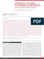 The Management of Acute Upper Gastrointestinal Bleeding A Comparison of Current Clinical Guidelines and Best Practice