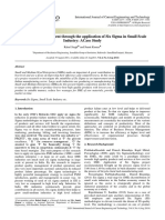 Production Improvement Through The Application of Six Sigma in Small Scale Industry: Acase Study