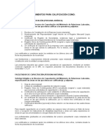 Requisitos para Calificacion de Operadoras y Facilitadores de Capacitacion