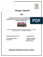 Comparative Study of Consumer Behaviour Preferance To Mcdonald, KFC & Pizza Hut in Noida & Greater Noida (Hierank)