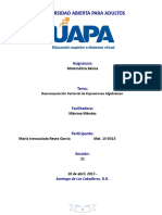 Descomposicion Factorial de Expresiones Algebraicas