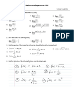 Mathematics Department MAT112 Tut 4a 2015