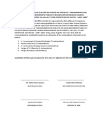 Acta de Conformidad de Elección de Puntos Del Proyecto