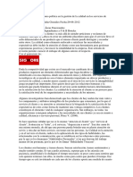 La Atención Al Cliente Como Política en La Gestión de La Calidad en Los Servicios de Restauración