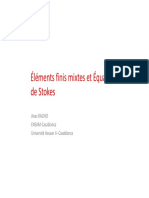 Éléments Finis Mixtes Et Équations de Stokes PDF