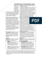 English To Spanish Glossary of Transportation Terms PDF