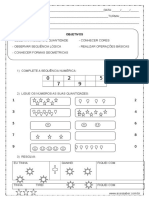 Avaliacao de Matematica 1º Ano