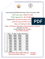 AICF Event Code: TNSCA Approval No: Organised by