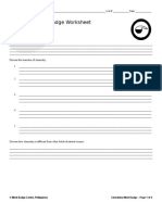 Chemistry Merit Badge Worksheet: Requirement 1