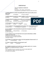 Model Chestionar Calitatea Mediului de Locuire