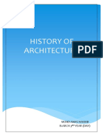 History of Architecture: Mohd Anas Wahab B.Arch 3 Year (Day)