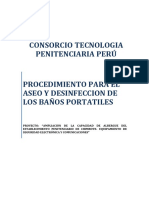 Procedimiento de Limpieza de Baños Quimicos Portatiles